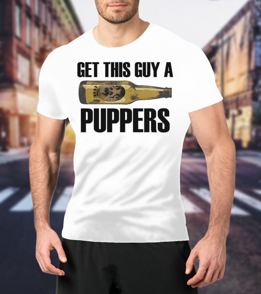 Get This Guy A Puppers Beer Bottle Iconic T-Shirt