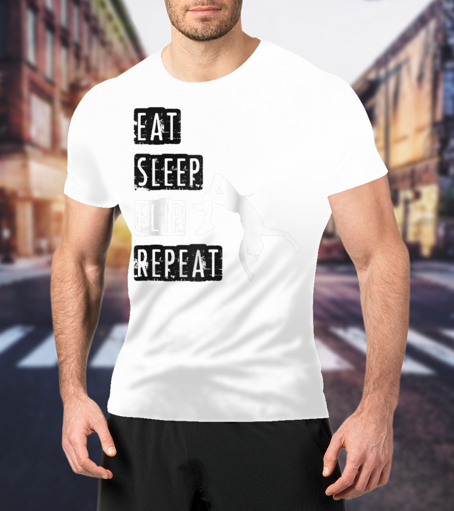 Gymnastics Eat Sleep Flip Repeat Gymnast T-Shirt