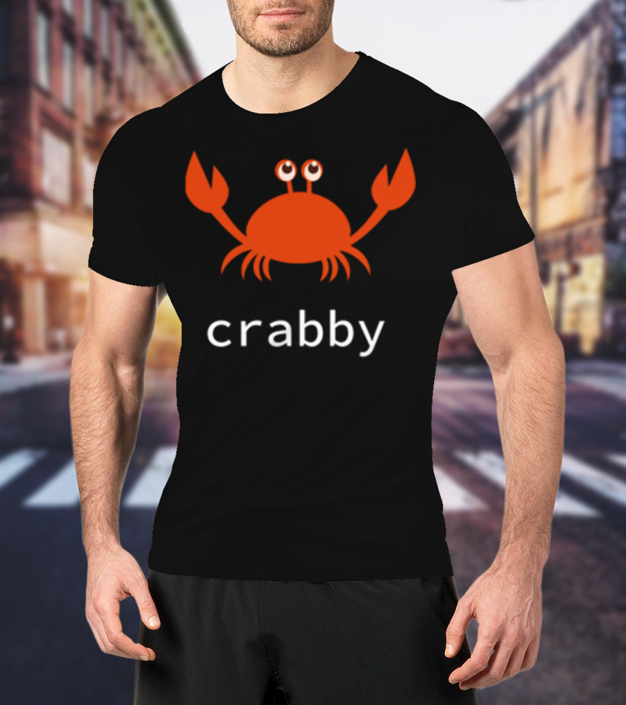 Crabby Red Crab With Googly Eyes T-Shirt