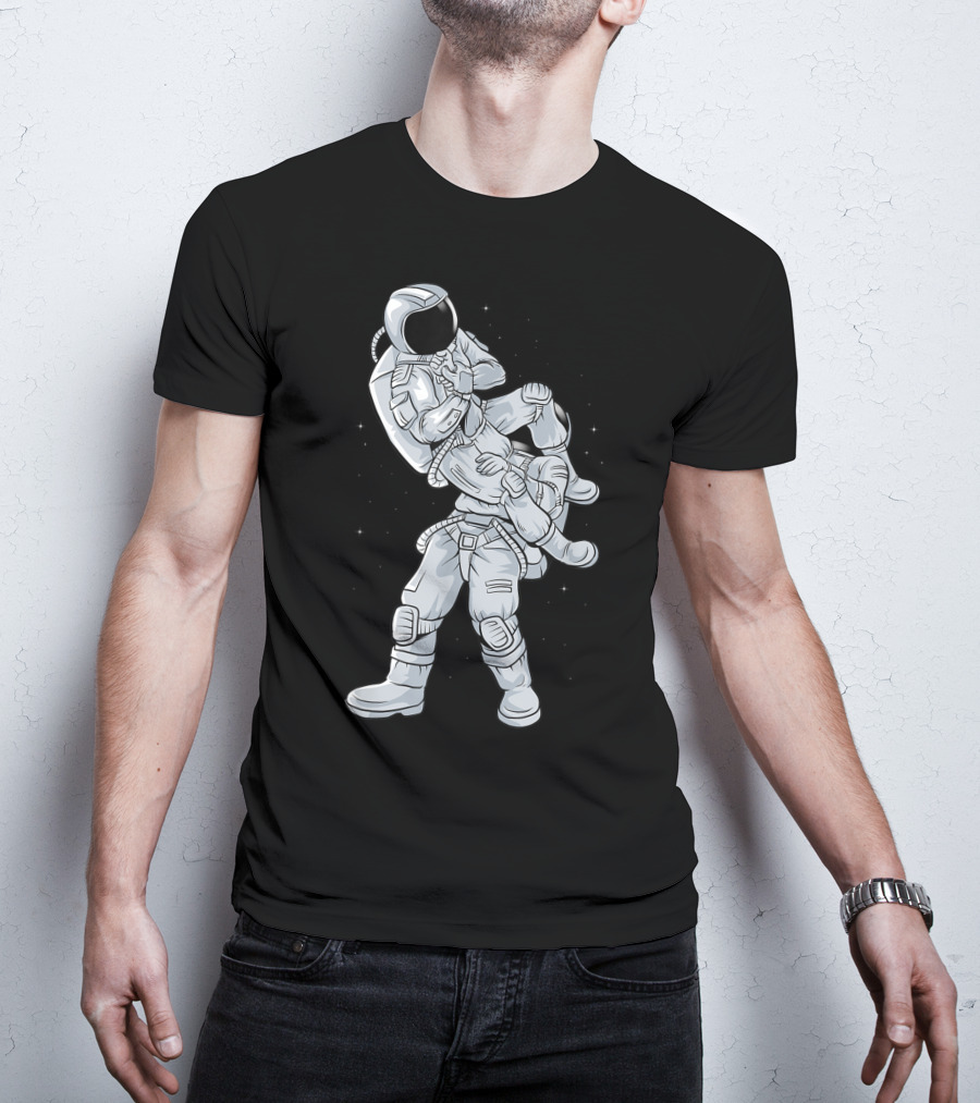 Galaxy Astronaut Armbar BJJ Jiujitsu Technique T-Shirt
