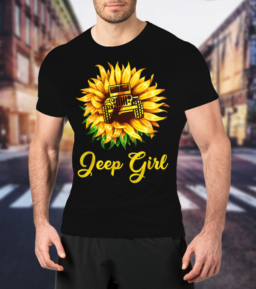Jeep Girl Sunflower Adventure T-Shirt