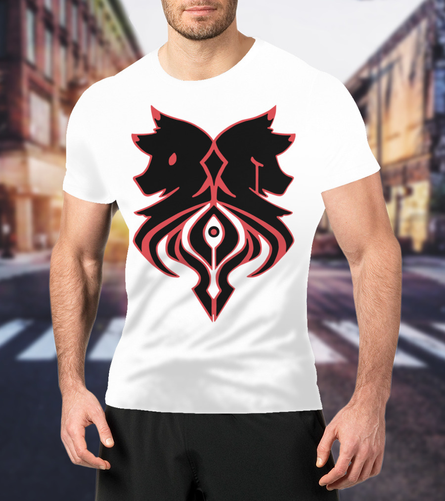 Aaron Lycan Twin Wolf Emblem T-Shirt