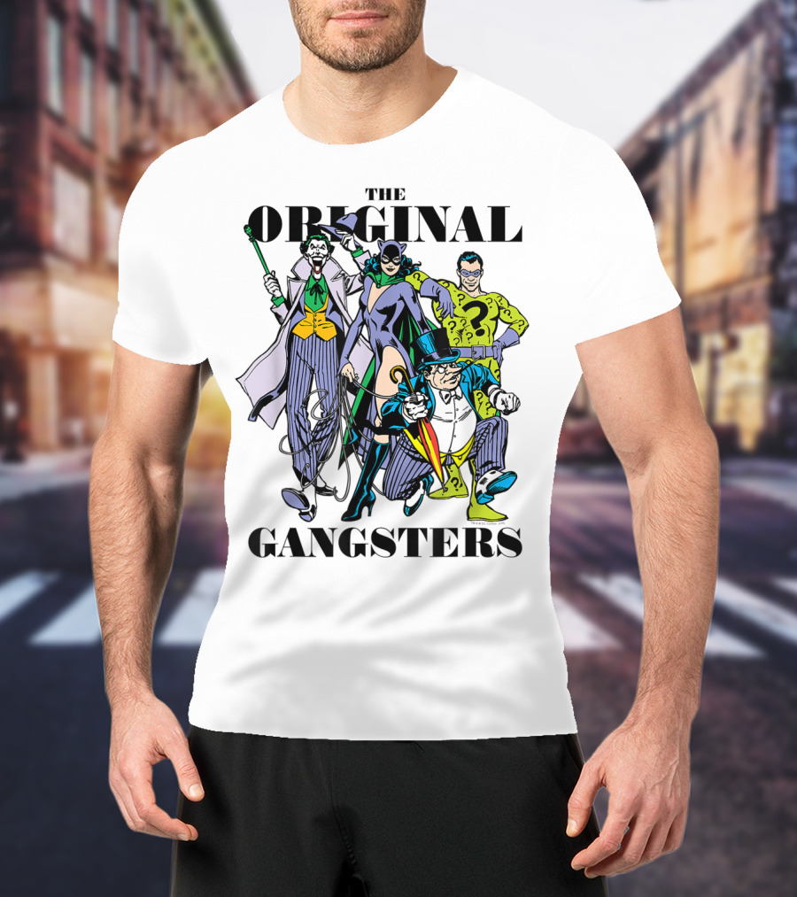 The Original Gangsters Batman Villains Joker Catwoman Riddler Penguin T-Shirt