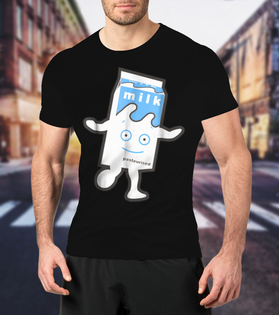Blur Milky Milk Pasteurised Smiling Carton T-Shirt