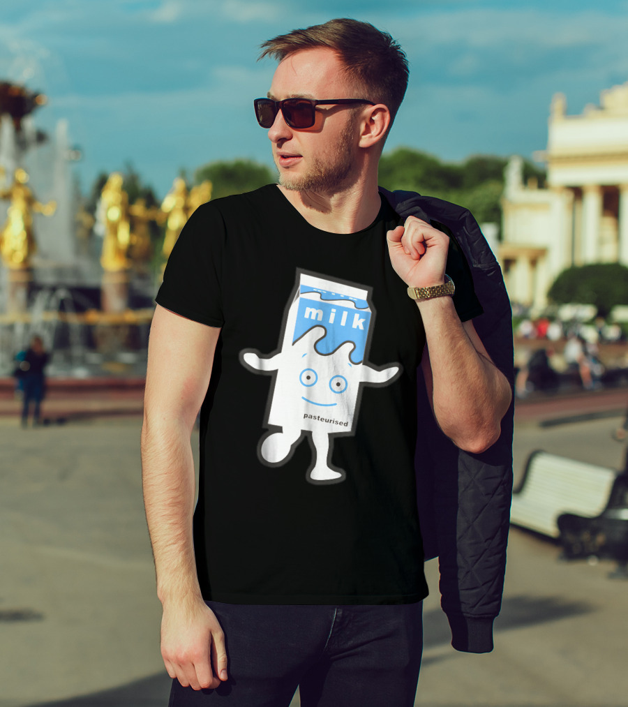 Blur Milky Milk Pasteurised Smiling Carton T-Shirt
