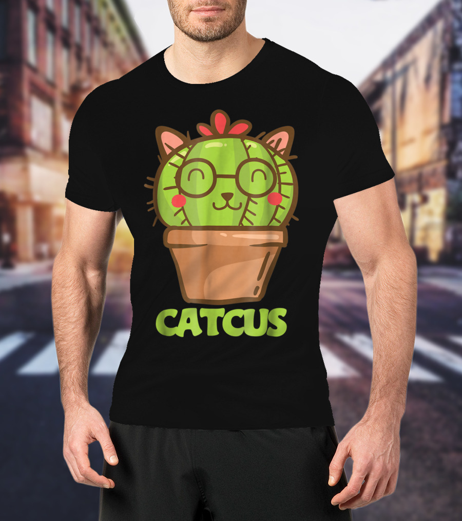 Catcus Cat Cactus Cat Humor Funny Cat Love T-Shirt