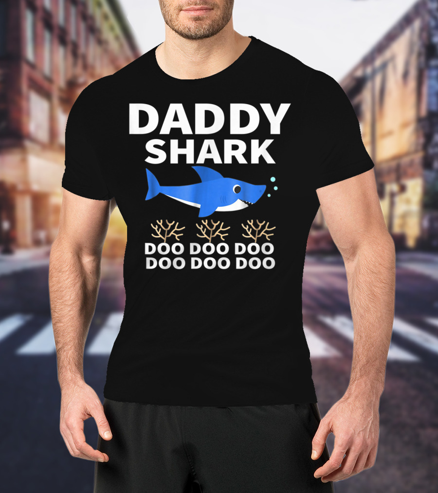 Daddy Shark Doo Doo Father's Day From Wife Son T-Shirt