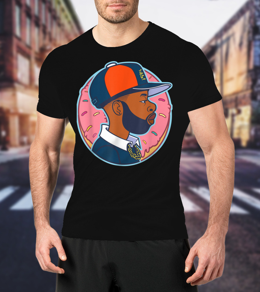 Donut Boy Sprinkles Profile With Baseball Cap T-Shirt