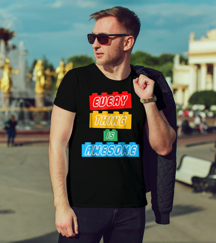 Everything Is Awesome LEGO Inspired Blocks T-Shirt