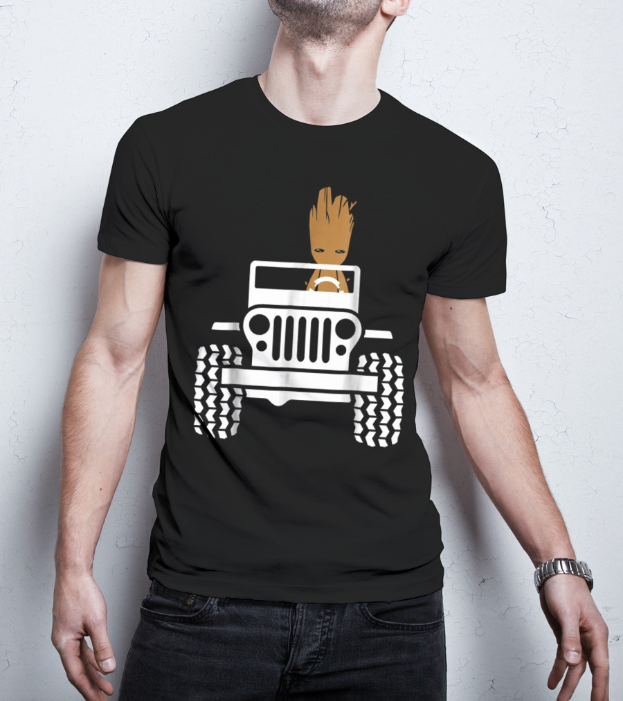 Baby Drive Jeeps Groot Funny Distress T-Shirt