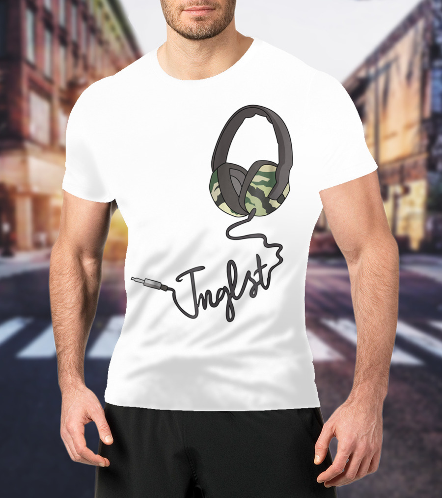 Jungle Music Junglist Drum And Bass Headphones Camo T-Shirt