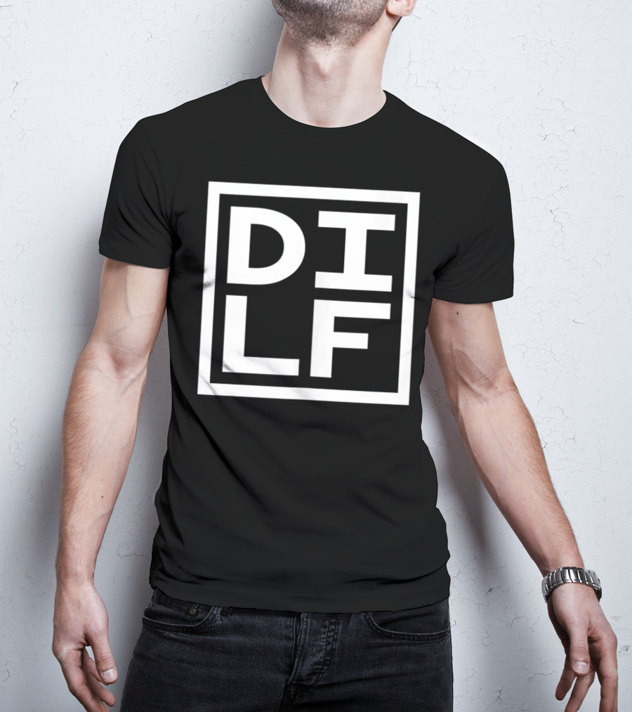 DILF Dad Square Minimal T-Shirt