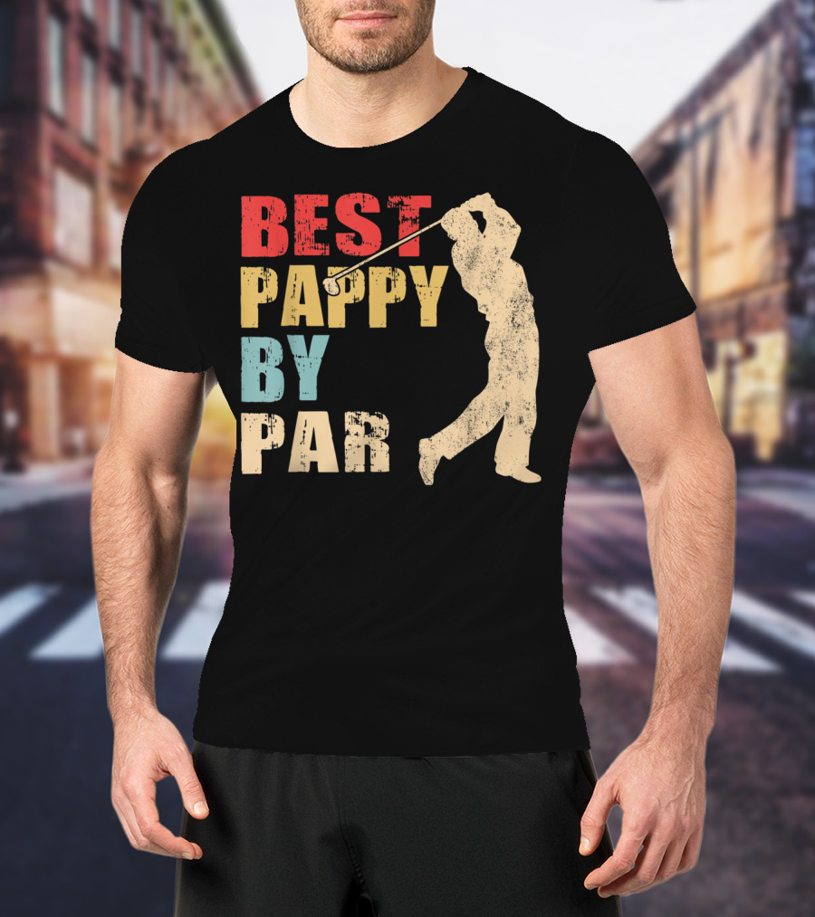 Best Pappy By Par Mens Father's Day Funny Golf Player T-Shirt