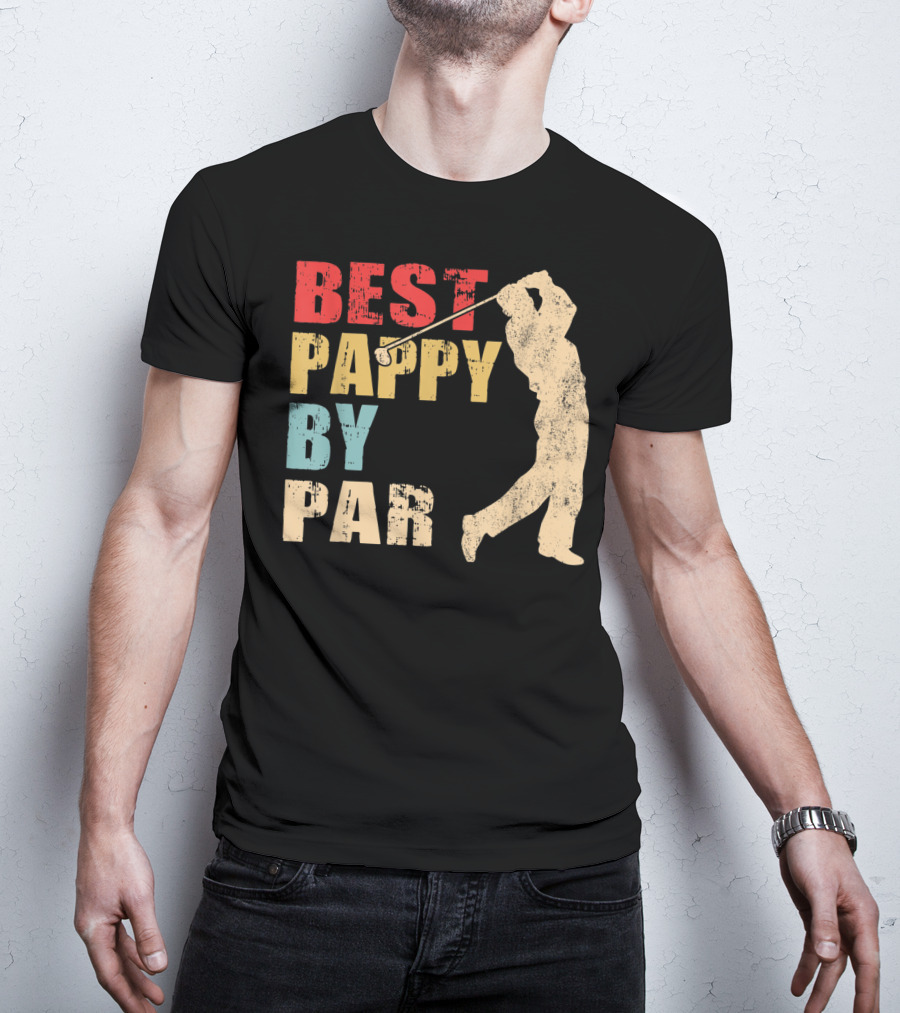 Best Pappy By Par Mens Father's Day Funny Golf Player T-Shirt