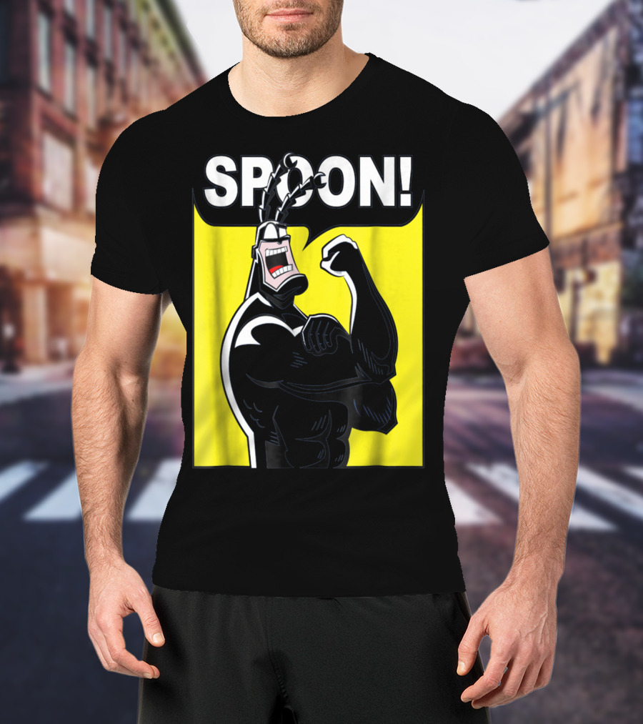 SPOON Tick Character Shouting Classic Comic T-Shirt