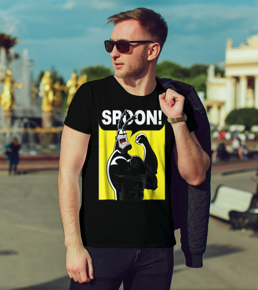 SPOON Tick Character Shouting Classic Comic T-Shirt
