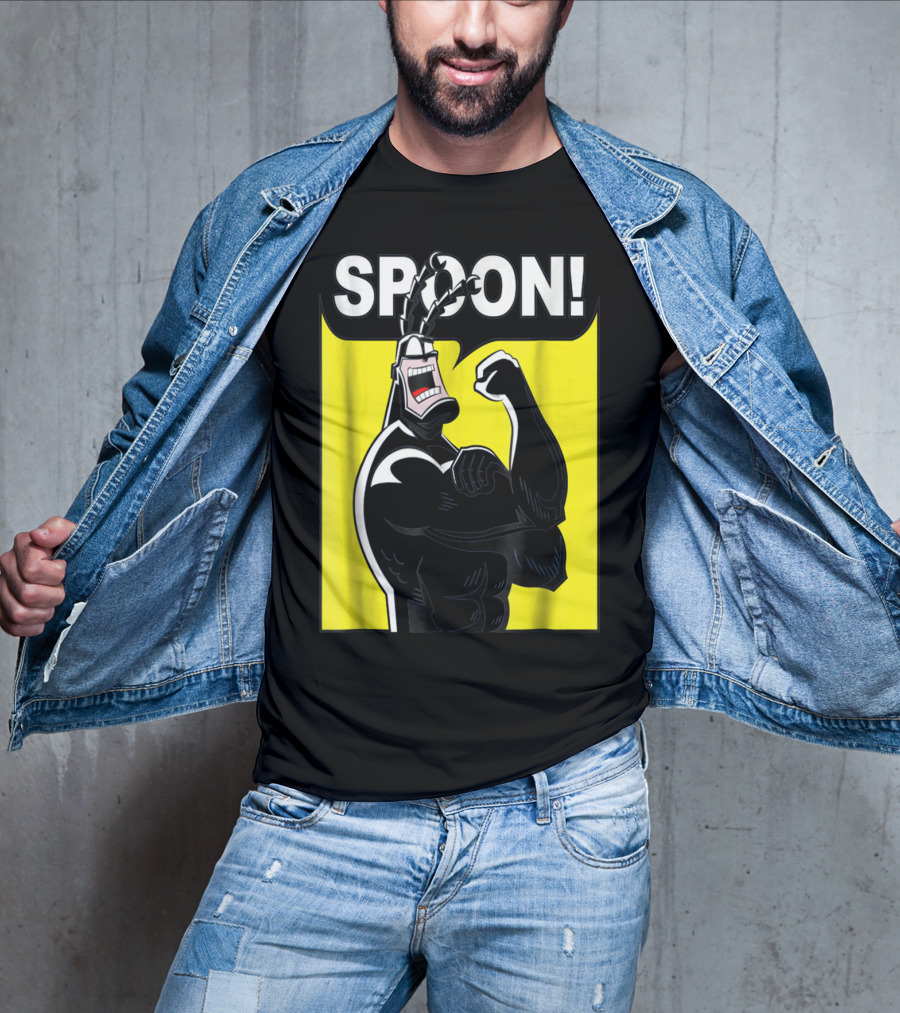 SPOON Tick Character Shouting Classic Comic T-Shirt