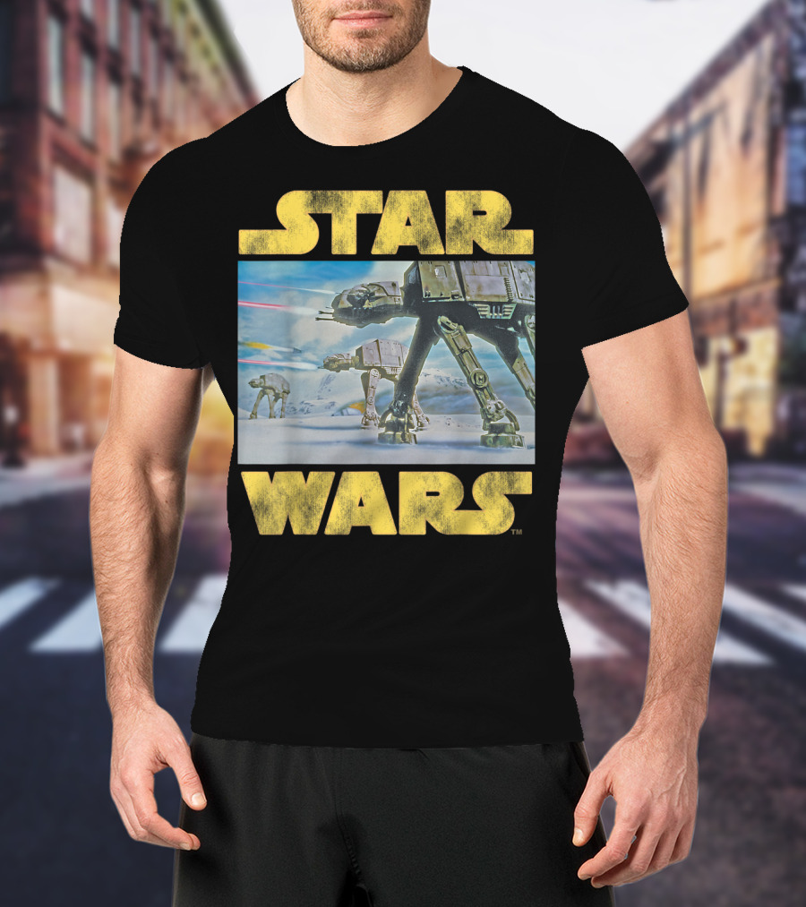 Star Wars Vintage Imperial AT-AT Battle Of Hoth Scene T-Shirt