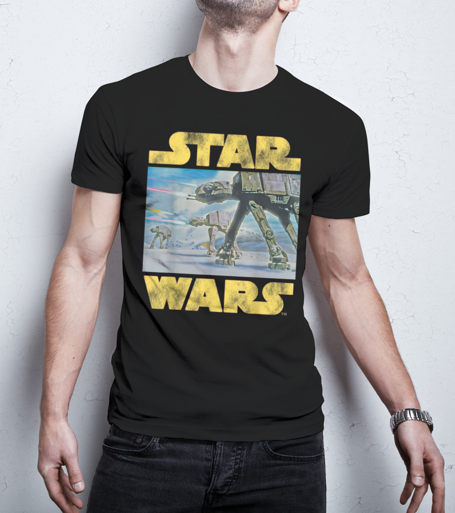 Star Wars Vintage Imperial AT-AT Battle Of Hoth Scene T-Shirt