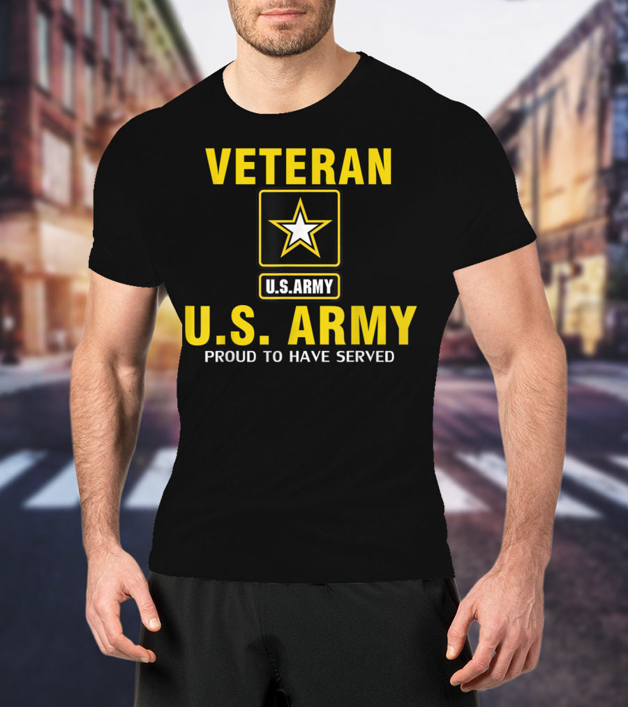 Veteran U.S. Army Proud To Have Served Star Emblem T-Shirt