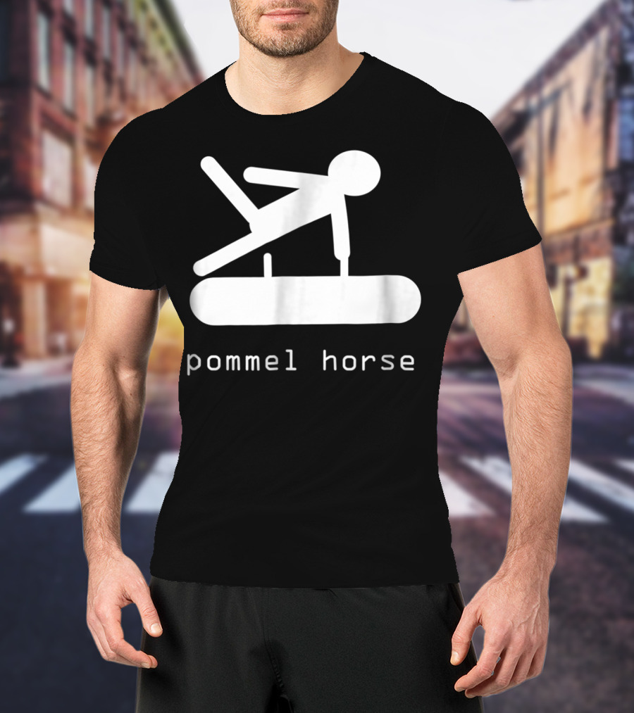 Gipsys Men Gymnastics Pommel Horse Event Stick Figure T-Shirt