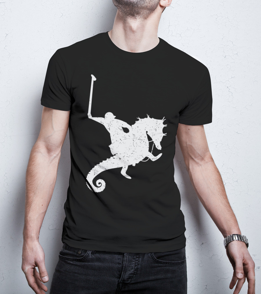 Funny Cute Water Polo Sea Horse Rider T-Shirt