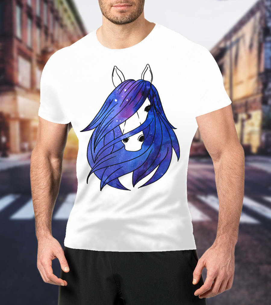 Galaxy Horse Mystical Equestrian For Girls With Starry Mane T-Shirt