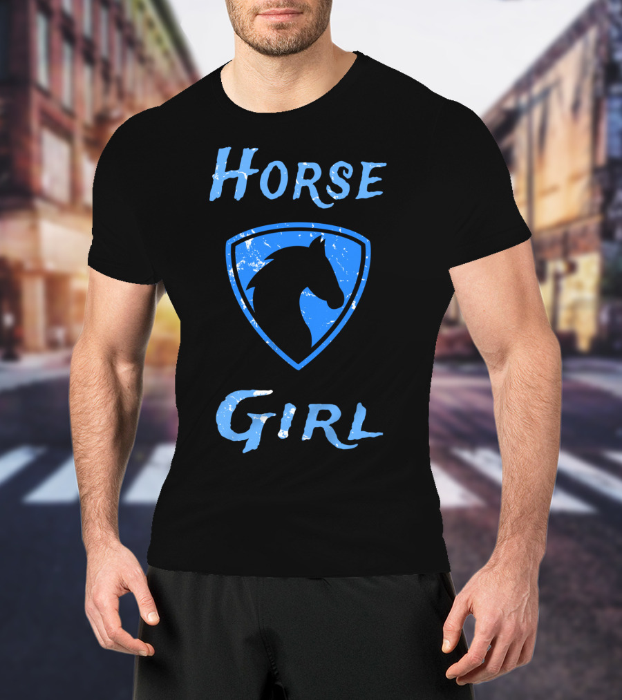 Horse Girl Blue Badge T-Shirt
