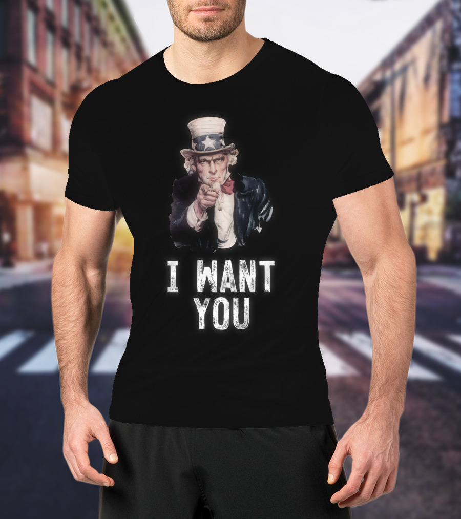 Uncle Sam I Want You Classic Funny American T-Shirt