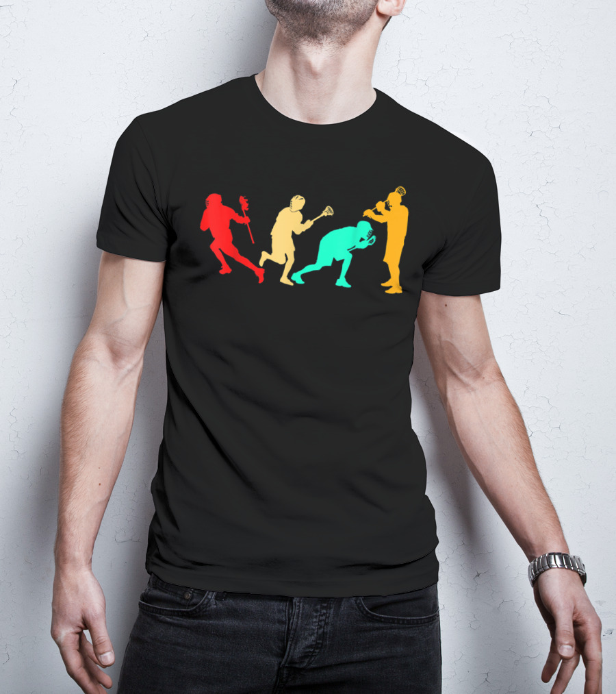 Classic Vintage Style Evolution Of American Football And Lacrosse T-Shirt