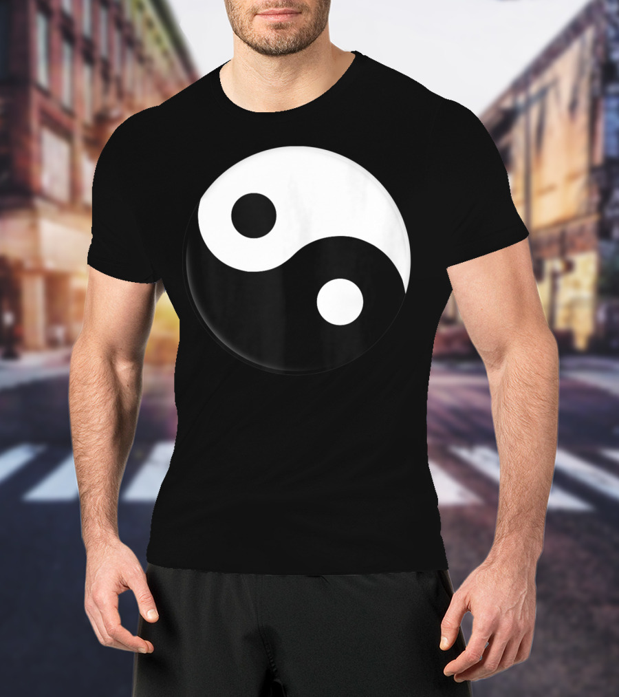 Classic Yin Yang Symbol Black White Yoga Harmony F1 T-Shirt