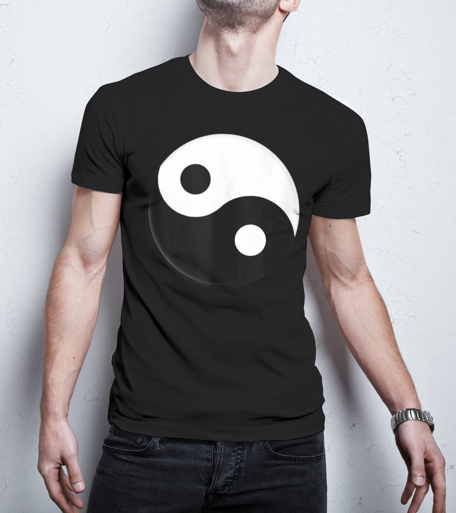 Classic Yin Yang Symbol Black White Yoga Harmony F1 T-Shirt