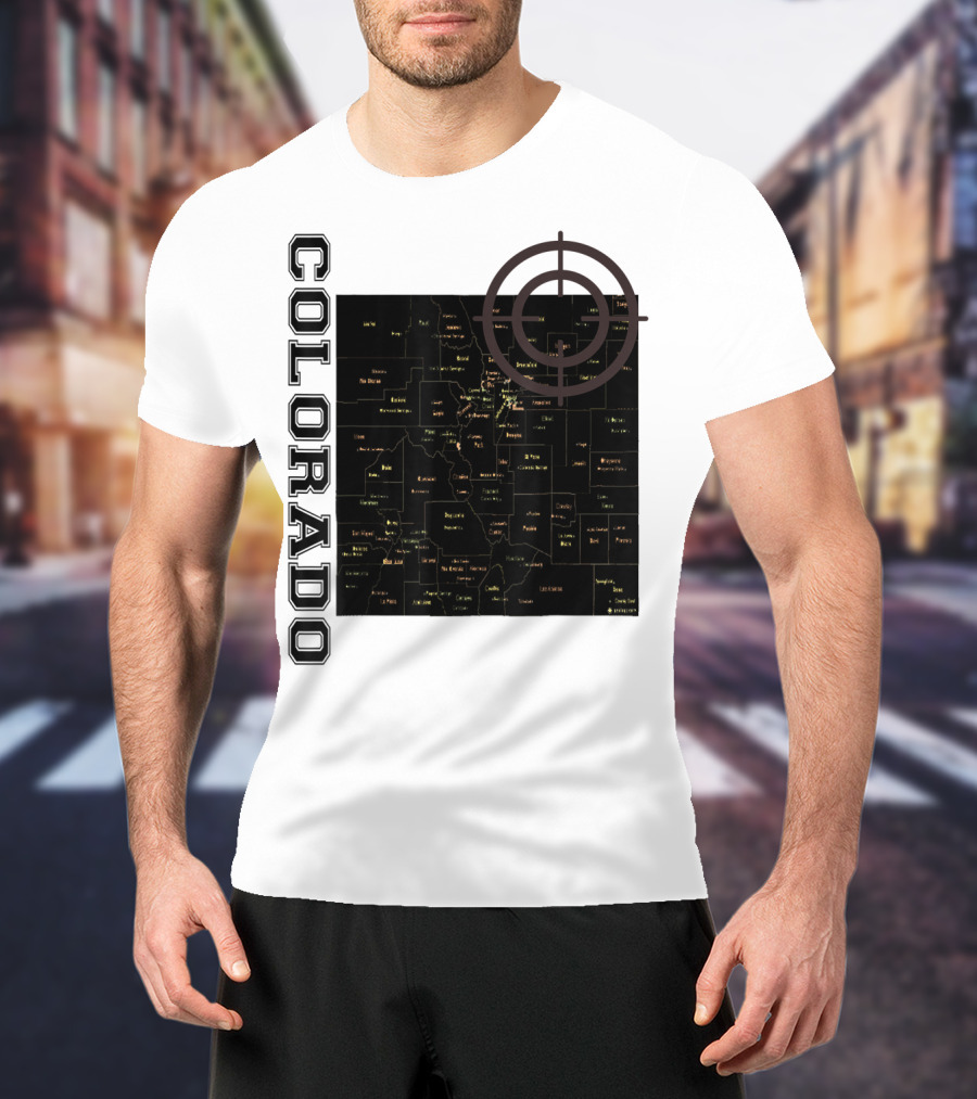 Colorado Maps With Classic Style And Fun Elements T-Shirt