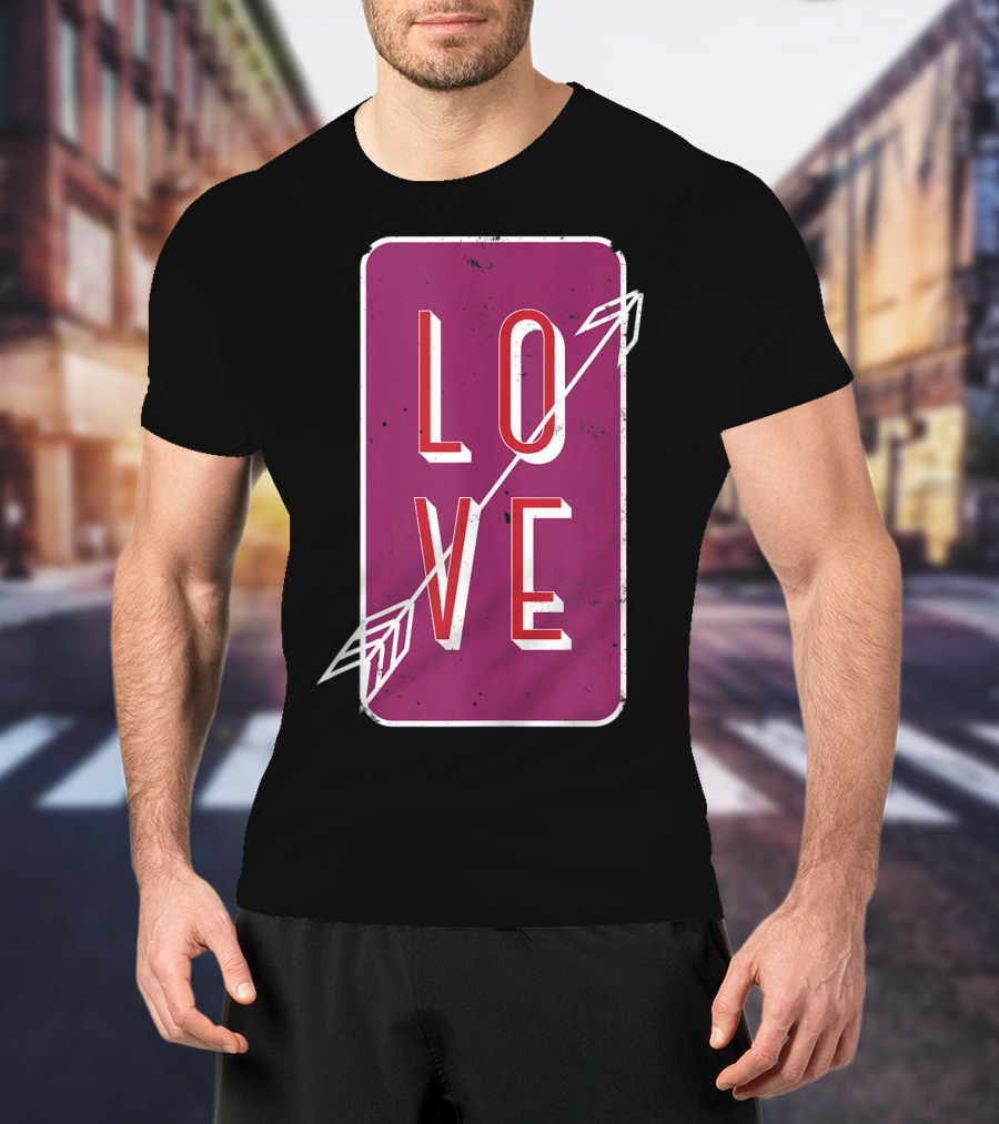 Vintage Arrow Love Classic Romantic Couple T-Shirt