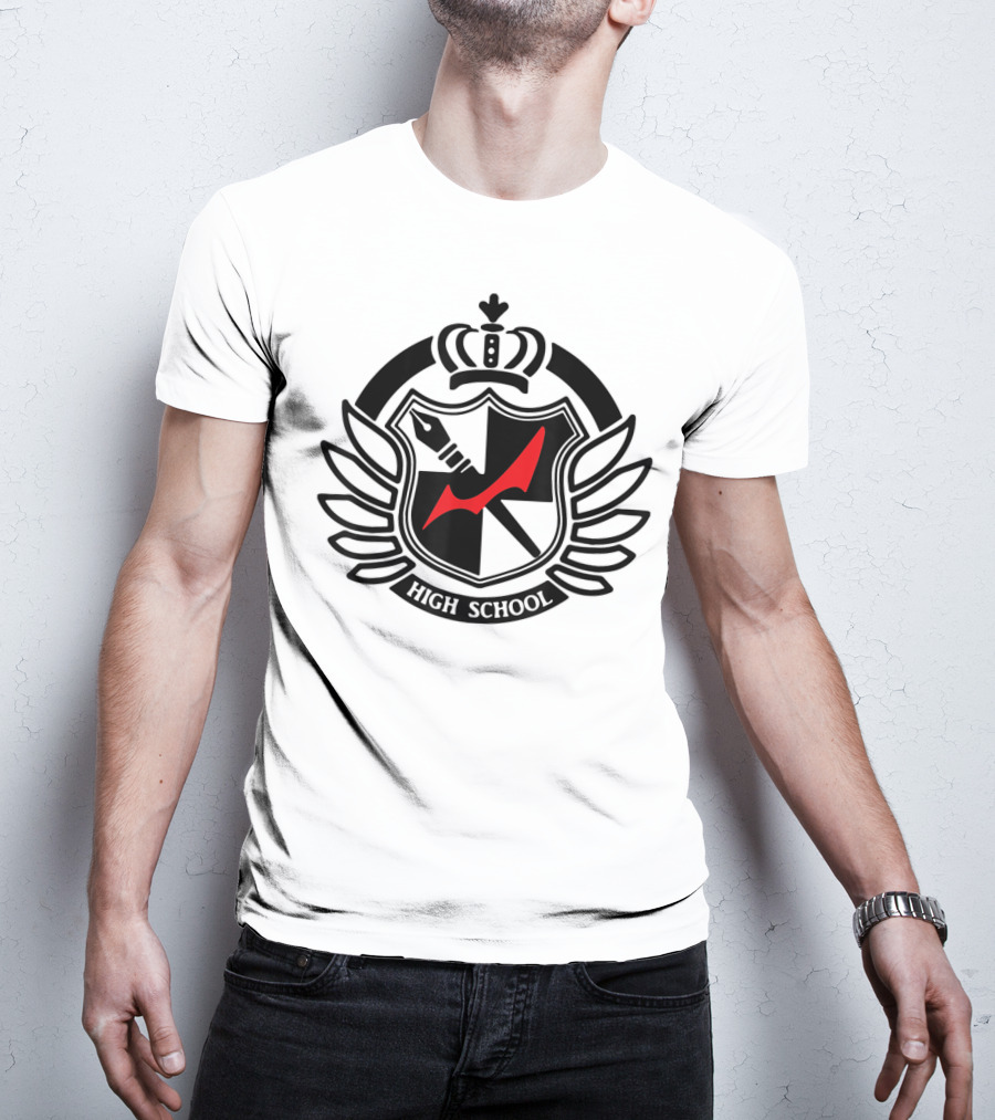 Danganronpas Monokumas High School Crest Emblem T-Shirt