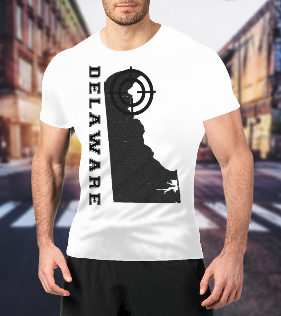 Delaware Maps Vintage Classic Style With Compass Target T-Shirt