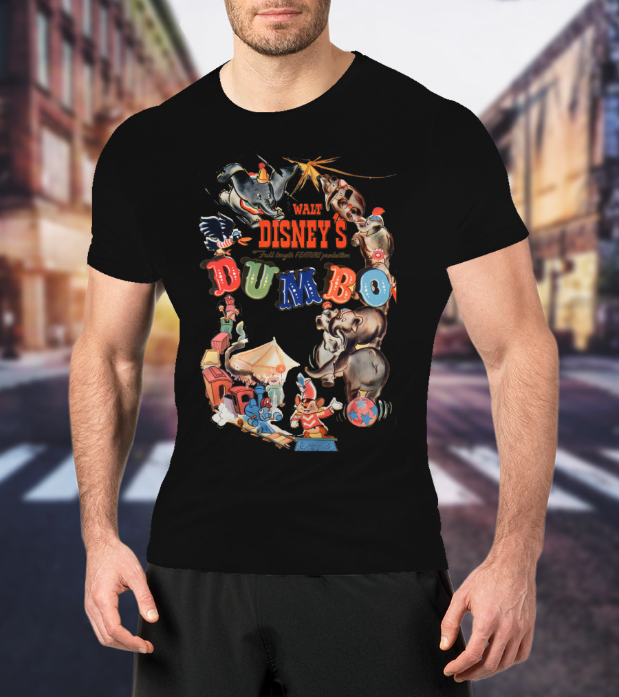 Walt Disney's Dumbo Full Length Feature Production Classic Characters T-Shirt