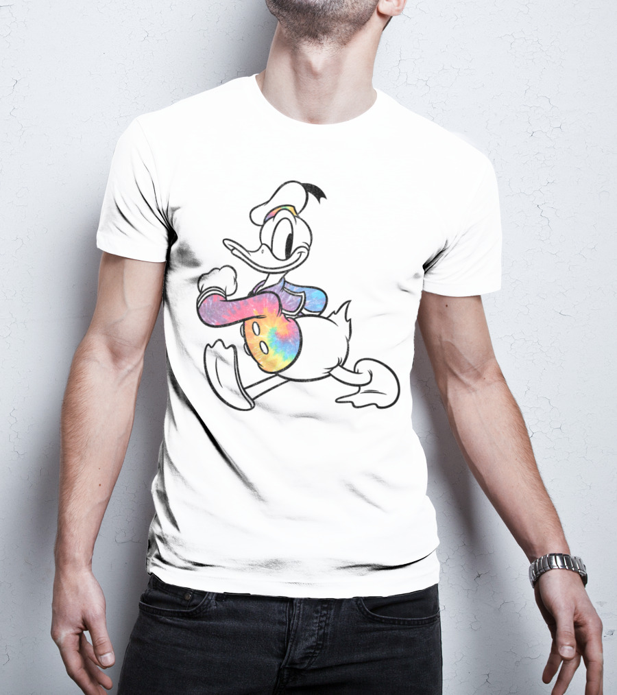 Disney Mickey And Friends Classic Donald Duck Rainbow T-Shirt