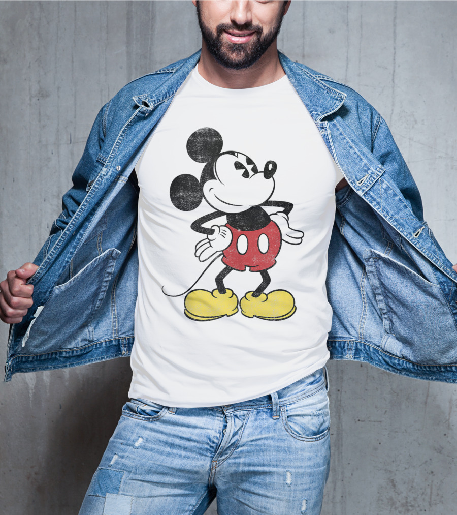 Mickey Mouse Vintage Style Disney Classic Character T-Shirt