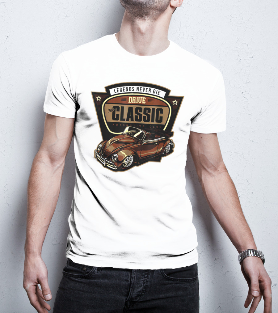Drive Legends Never Die The Classic Automotive Club T-Shirt