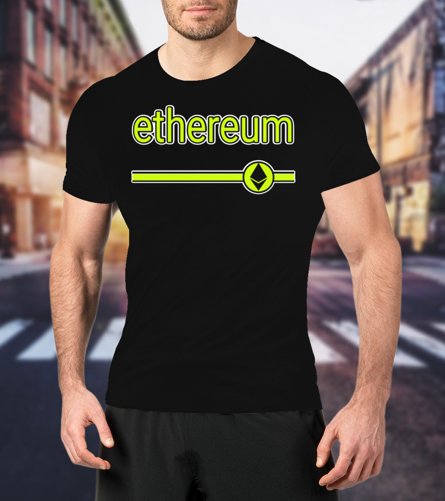 Ethereum Stripe Vintage Classic Eth Symbol Retro T-Shirt