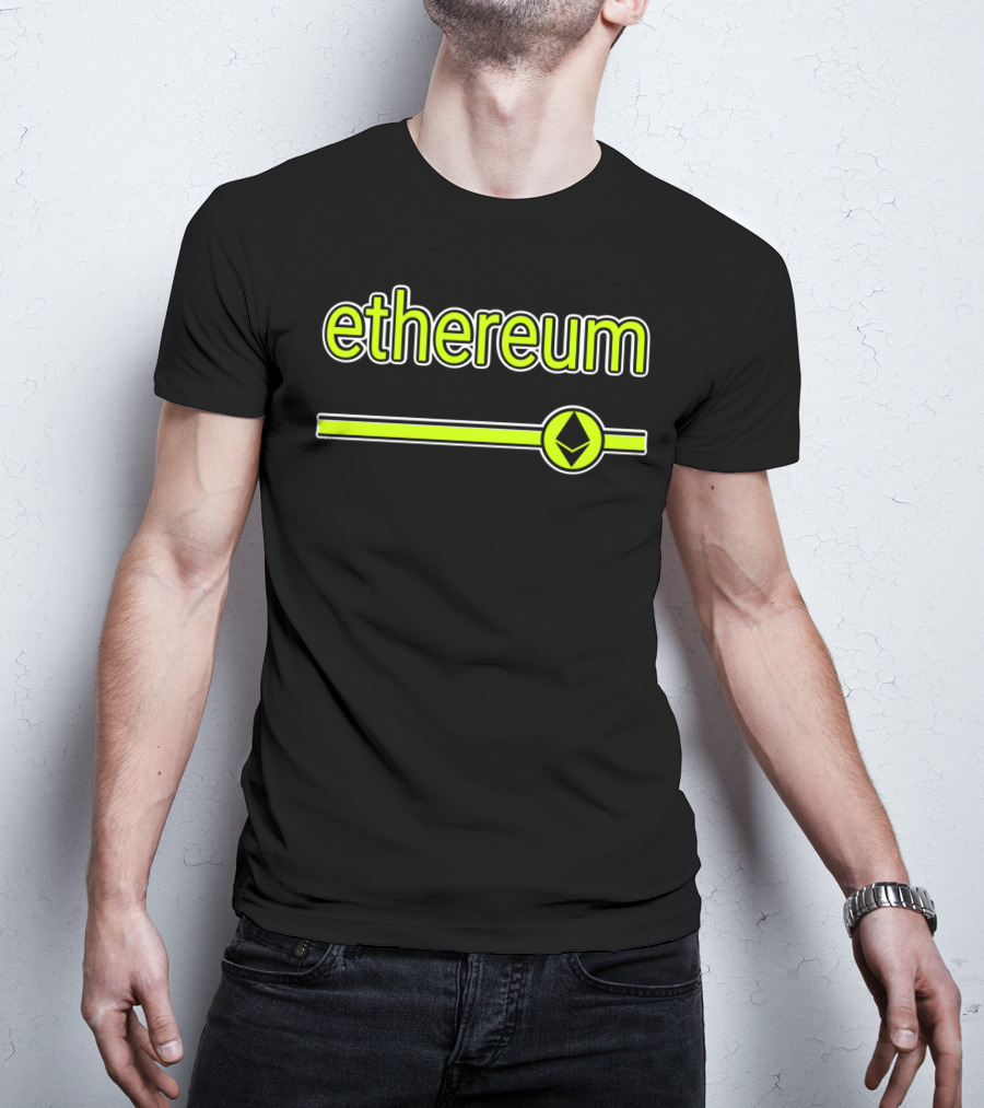 Ethereum Stripe Vintage Classic Eth Symbol Retro T-Shirt