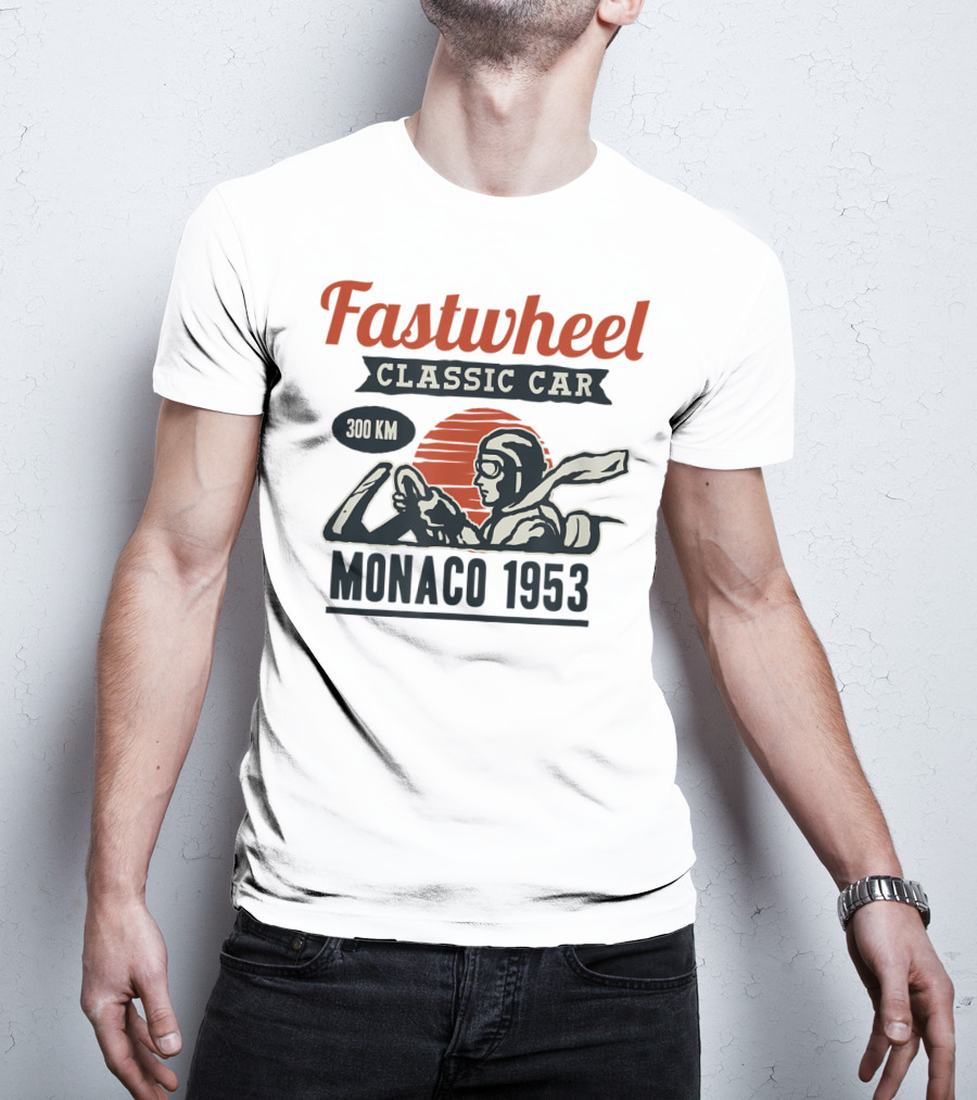 Fastwheel Classic Car Monaco 1953 300 KM T-Shirt