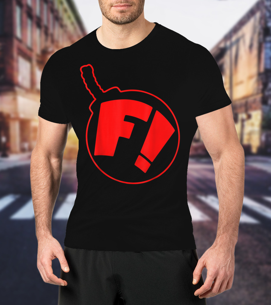 Ferretbomb Classic Red Reverse Logo Bomb Icon F T-Shirt