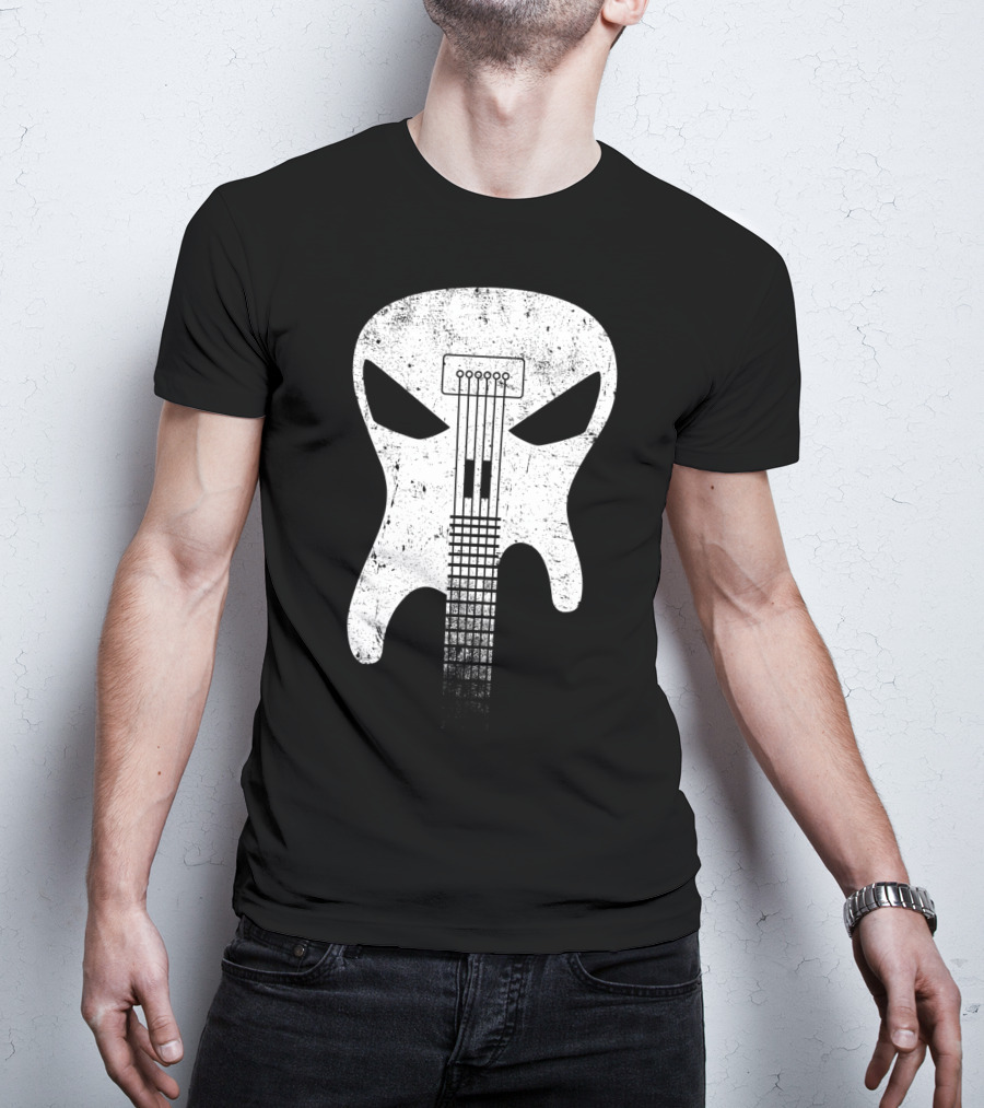 Guitar Skull Monster Classic Rock Music T-Shirt