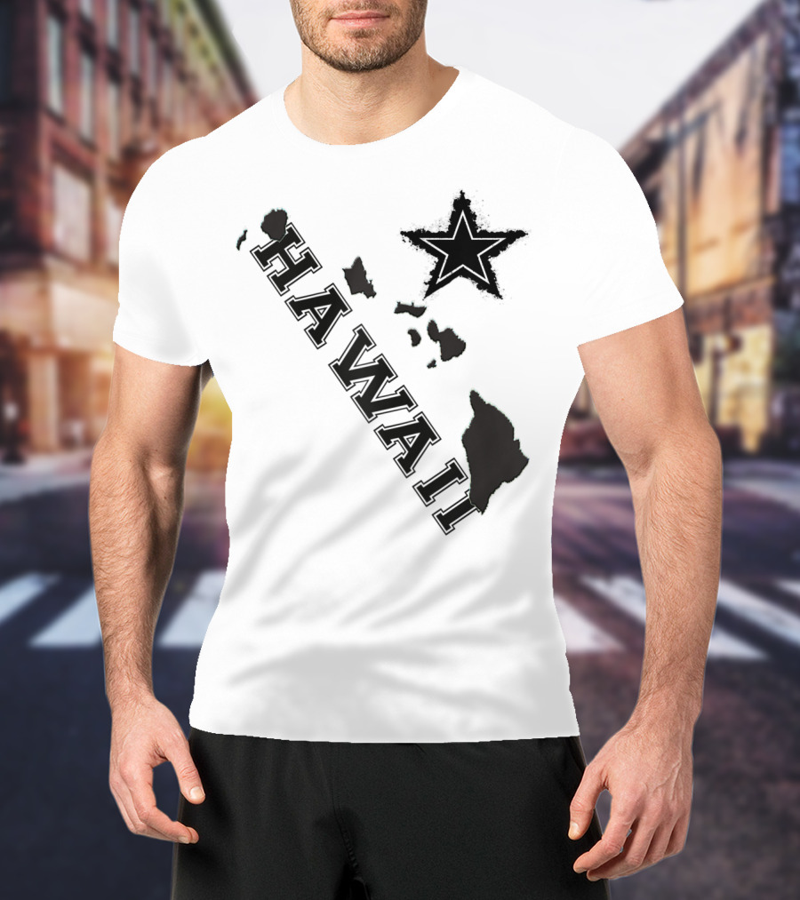 Hawaii Maps Classic Vintage Star Flair T-Shirt
