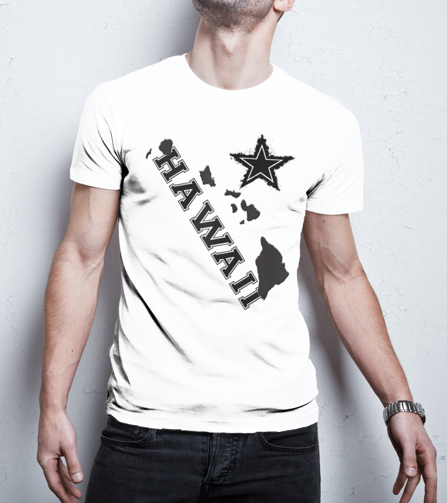 Hawaii Maps Classic Vintage Star Flair T-Shirt