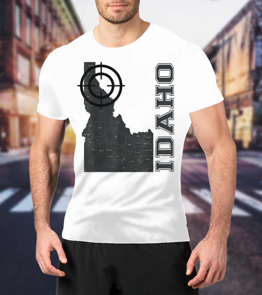 Idaho Maps Target Overlay Classic Vintage Fun T-Shirt