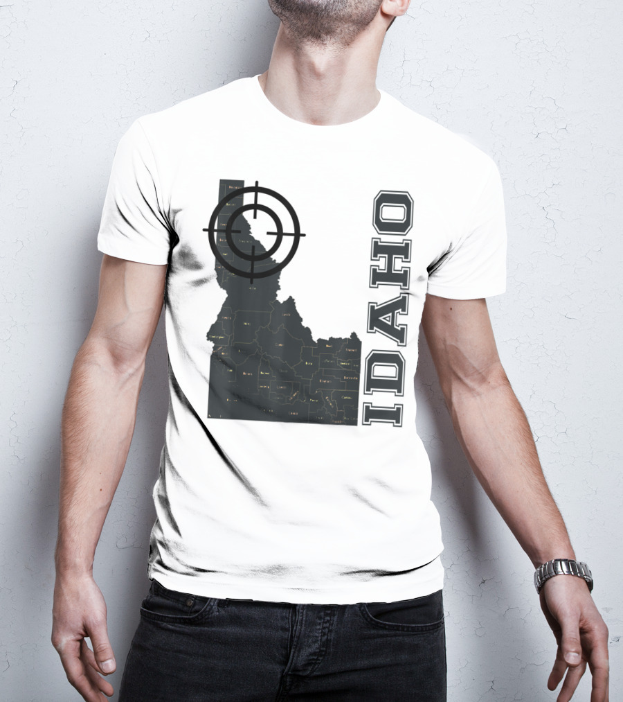 Idaho Maps Target Overlay Classic Vintage Fun T-Shirt