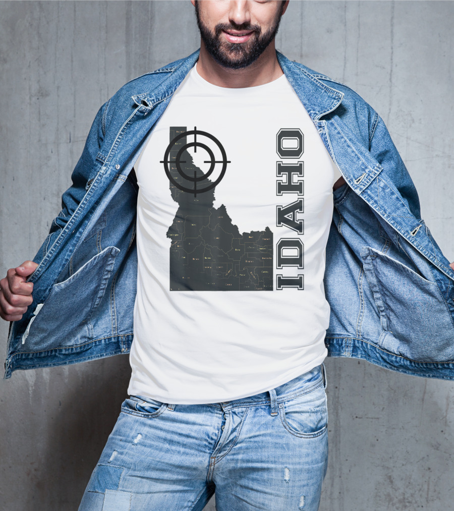 Idaho Maps Target Overlay Classic Vintage Fun T-Shirt